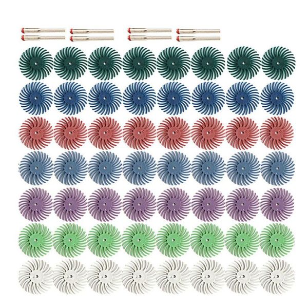 

64pcs brushing disc kit abrasive brush detail polishing wheel wood carving slit polishing for tool accessories