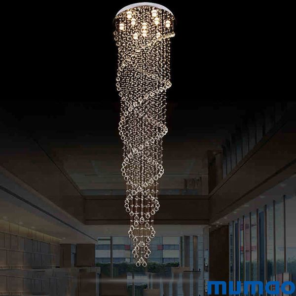 

Led pendant light for dining room modern lamp double piral tairca e chandelier fixture with k9 clear cry tal d70cm ilver canopy light