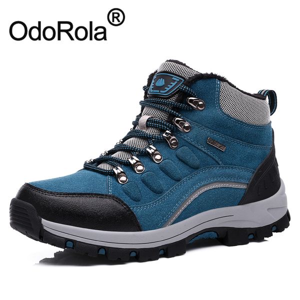 

winter boots high men's women's trekking boots outdoor working shoes mountain climbing hiking shoes ankle sports, Black