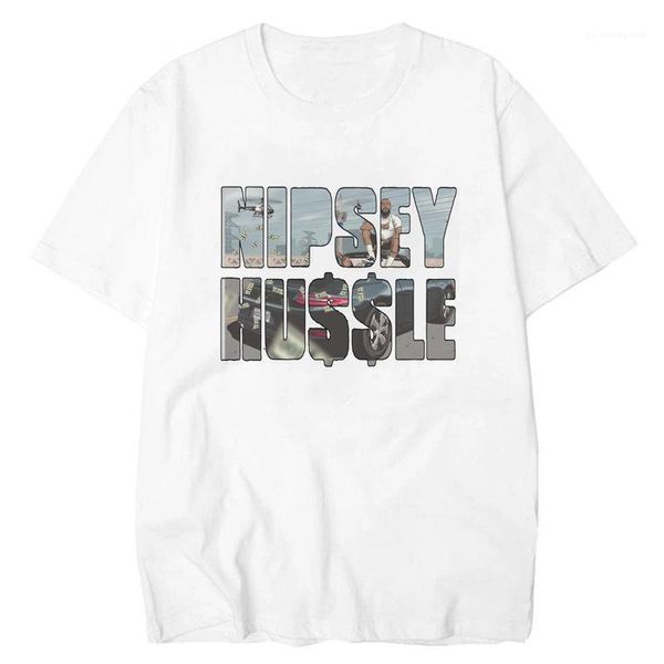 

printed casual clothing homme tees nipsey hussle mens designer tshirts crew neck short sleeve cartoon character, White;black