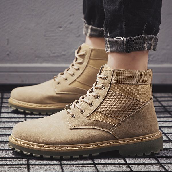 

monerffi ankle boots men black warm winter lace up boots men winter work shoes outdoor for footwear botas mujer