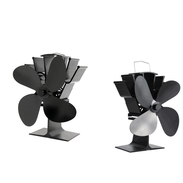 

2pcs 4-blade eco friendly heat powered wood stove fan for burner fireplace