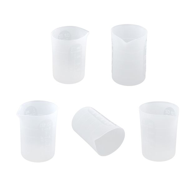 

5 pieces 250 ml measuring cups silicone resin glue tools diy jewelry handmade craft