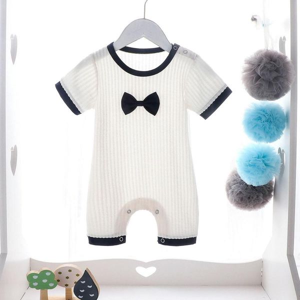 

новорожденный младенец летние bodysuit romper комбинезон одежда outfit темно-синий