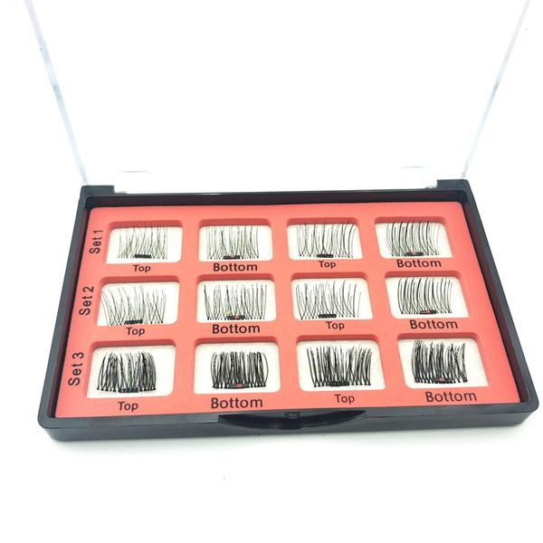 

магнитные ресницы 12шт накладные ресницы 3d двойной магнит поддельные ресницы ручная работа полосы ресницы реснички posticos макияж