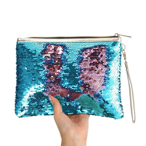 

creative color reversible sequin pencil case pencil box kawaii bag girls kids children pencilbag school supplie stationey