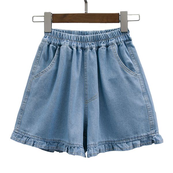 

s//l/2xl/3xl/4xl/5xl basic denim shorts for women summer jeans 2019 wide leg shorts female casual loose plus size blue