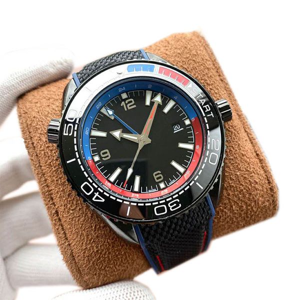 

luxury mens watches professional 600m james 007 watch ceramic bezel automatic mechanical wristwatch male clock rubber strap designer watches, Slivery;brown
