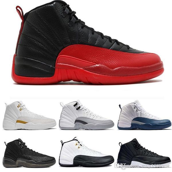 

12 12s mens basketball shoes 2019 new michigan wntr gym red nyc ovo wool xii designer shoes sport sneakers trainers size 40-47
