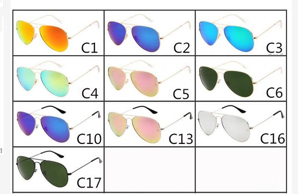 

new fashion designer classic sunglasses mens womes sun glasses big frame glass lenses large metal frame colors 17 moq=10, White;black