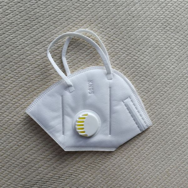 

workplace safety supplies facemask masks kn95 folding dustproof security products protective face mask with breath vavle white 400pcs filter