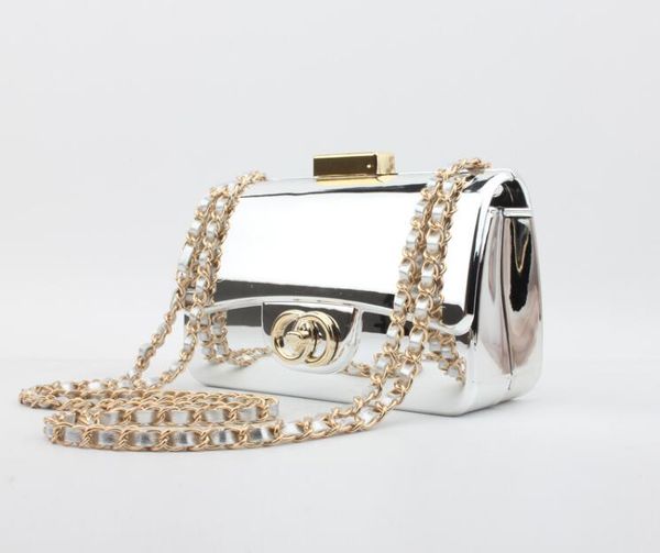 

High end fa hion brand de igner ladie 039 bag women 039 cha el acrylic mirror handbag bread houlder chain mini clutch evening bag 1