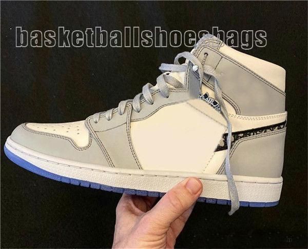 

new release 1 high og brand 1s basketball shoes man woman white grey black sport athletic sneaker
