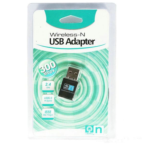 Adattatore WiFi USB Mini 300M di alta qualità Scheda di rete esterna Adattatori wireless 300Mbps Chipset 802.11 n/g/b RTL8192EU