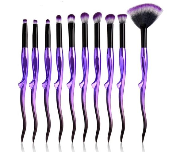 

beauty tools 10pcs makeup brushes set eye shadow brush high-end plastic handle
