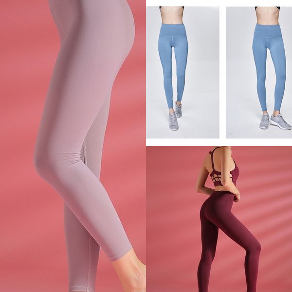 

women fitness polyester solid running mesh casual pocket high waist sports long colorful yoga pant yoga pants, White;red