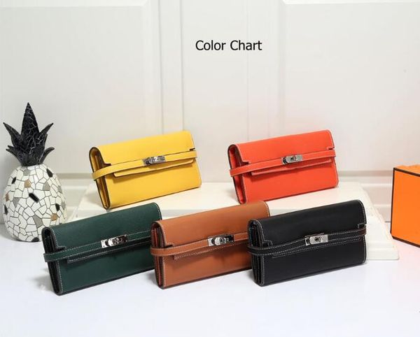 

2019 new fashion women leather wallet lady ladies long purse with box, Red;black