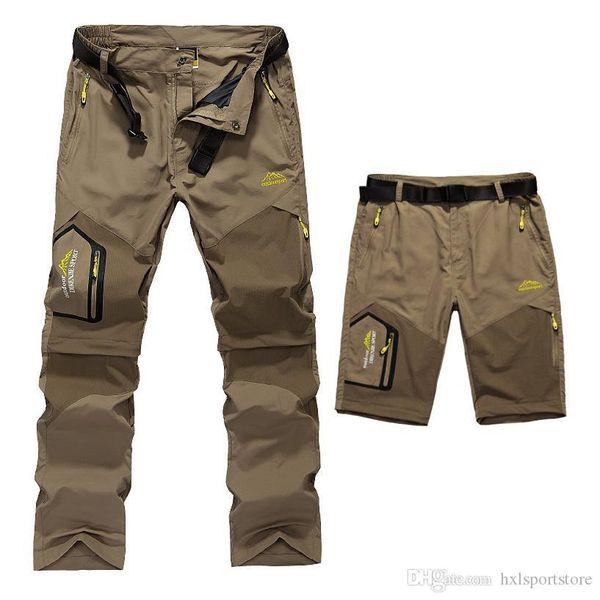 

5xl mens лета quick dry съемная штаны на открытом воздухе 1 ​​cloting мужской дышащие шорты мужчины походные кемпинг прогулочные брюки a009, Black;green