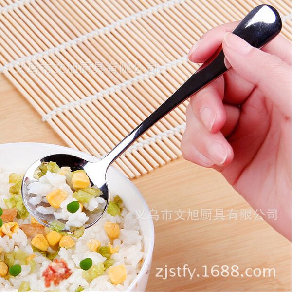 

goods in stock thickening stainless steel scoop children a soup tuba long handle stir dessert spoon