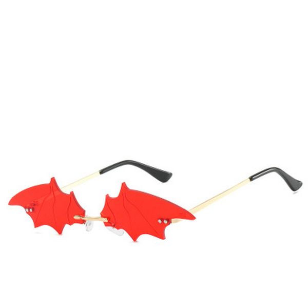 

bat rimless sunglasses new fashion bat retro sunglasses women men rimless vintage glasses eyewear frameless eyewear trending small uepjj, White;black