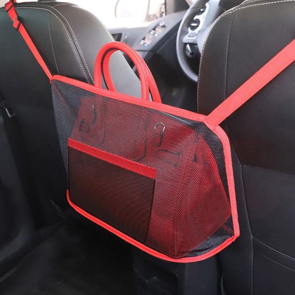 

practical design automobile car rear seat organizer universal car seat room storage set mobile phone net bag storage bag