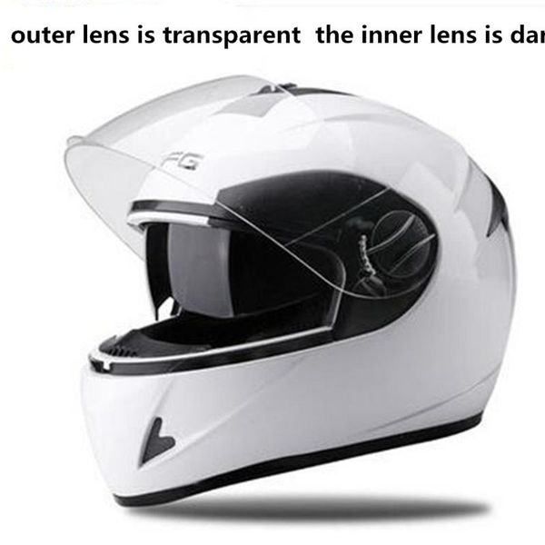 

motorcycle street bike dual visor/sun visor full face helmet black, size x-large size xl (59-60 cm,23.2/23.6 inch