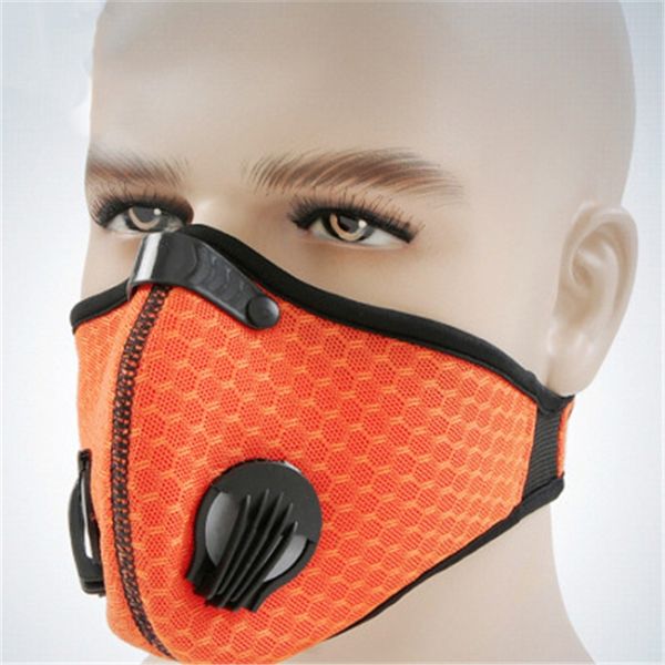 

4 layers k face mask pm2.5 mouth mask breath valve anti haze breathable mask anti dust mouth-muffle face #qa335, Black