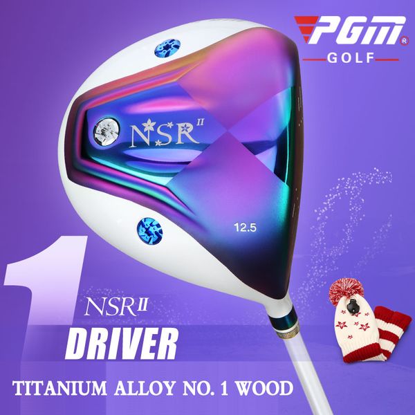 

new pgm golf clubs women's titanium no.1 wood ultra-thin high-rebound tee-off wood white-purple 1/3/5/iron high quality