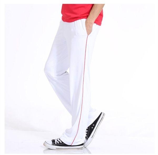 

2019 summer men casual active sweatpants men basic trousers tracksuit striped thin breathable sportswear straight pants, Black