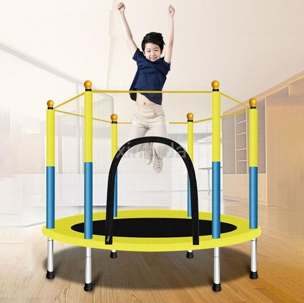 

trampolines 140cm baby children home indoor trampoline with protection net jumping bed cardio child fitness exercise outdoor