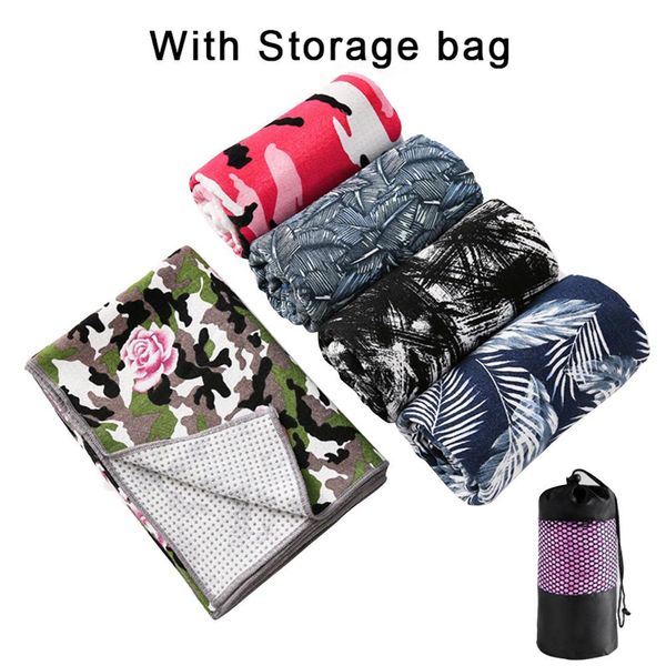 

non slip yoga mat cover towel anti skid absorbent odorless 183cm*68cm/24 x 72 inch mat towel for yoga bikram pilates