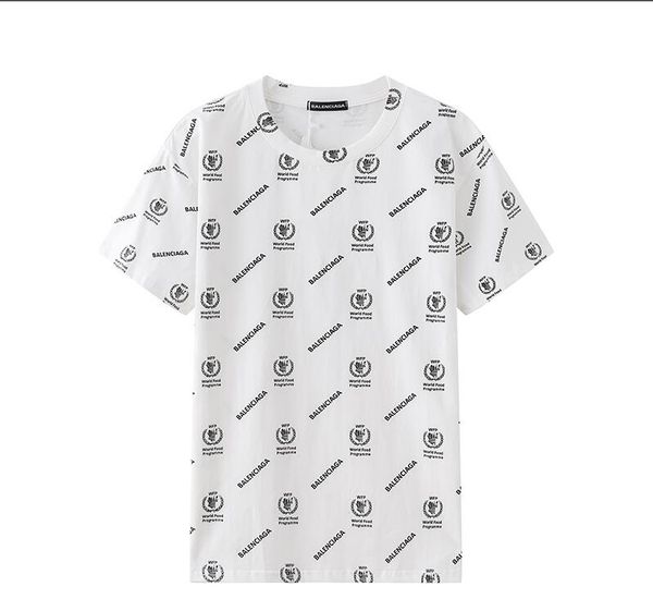 

2020 summer men's and women's black and white t-shirt classic t-shirt short sleeves pure cotton trend style loose t-shirts wholesa
