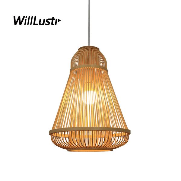 

Pendant Bamboo Lamp Handmade Light Izakaya Teahouse Restaurant Hotel Dining Room Bedroom Japan Style Suspension Hanging Lighting ing