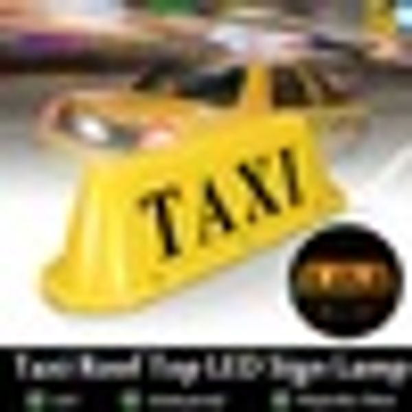 

waterproof led 12v car taxi cab roof sign light lamp magnetic yellow