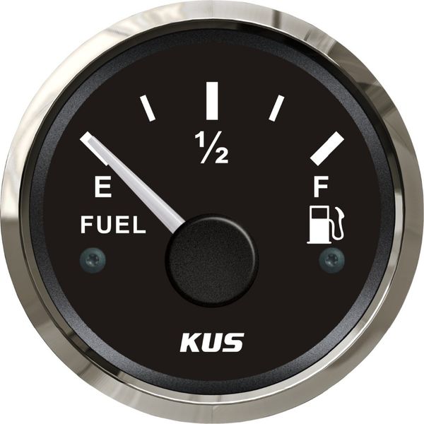 

kus universal 2" 52mm car motorcycle yacht boat fuel level meter gauge 0-190ohm with red and yellow available12v/24v