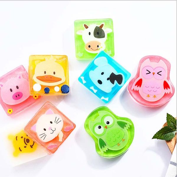

500pcs/lot children kids cartoon animal handmade natural essential oil soap boys girls skin cleansing new moisturizing