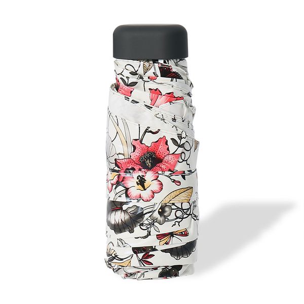 

mini five-folding pocket umbrella thicker black coating cloth anti-uv umbrella customizable logol sizes and colors multicolor 10 colors r244