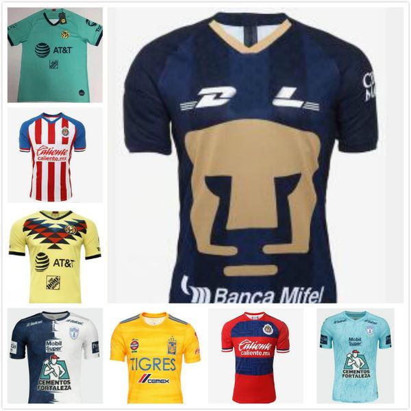 

dhl 2019 20 liga mx club america soccer jerseys 19 20 mexico chivas o.peralta p.aguilar football shirt tigres maillots de foot, Black;yellow