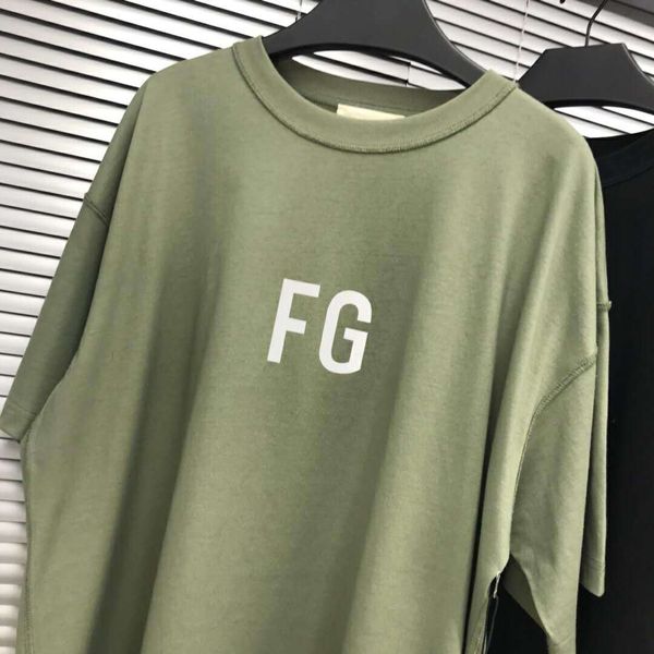 

summer mens designer t shirts women summer fear of god fog 6th fg 3m laser reflective fashion brand high street short sleeve casual, White;black