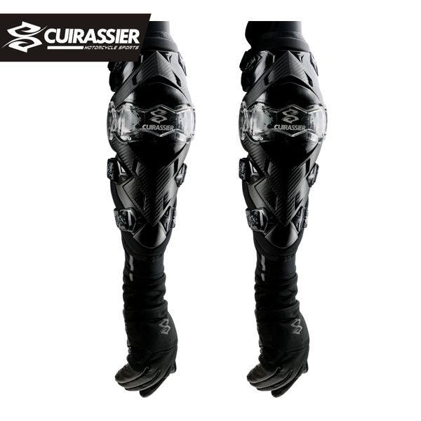 

cuirassier motorcycle knee pads motocross protector mx motorbike kneepad elbowpad protective gears mtb atv brace protection red, Black;gray