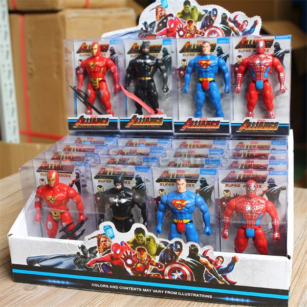 

Supper hero doll toy 11cm come with color box packaging 24pack hero doll