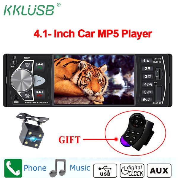 

4022d 1 din car radio auto audio stereo autoradio bluetooth support rear view camera usb steering wheel remote control