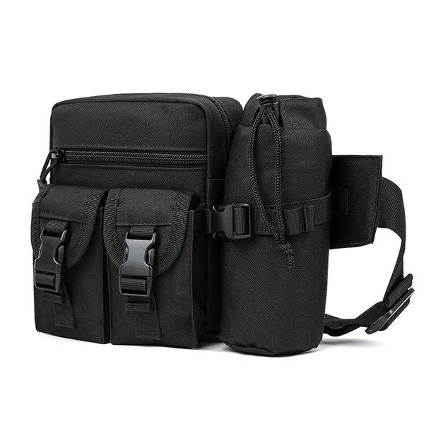 

men women outdoor sports adjustable water bottle large capacity portable casual storage pouch breathable waist pack eco-friendly