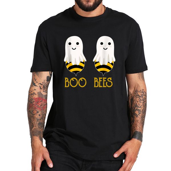 

boo bees couples t shirt halloween funny tshirt 100% cotton crew neck short sleelve tee, White;black