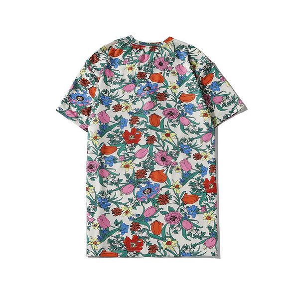 

mens t shirt fashion tees breathable shorts sleeves flower with embroidery t shirts summer, White;black