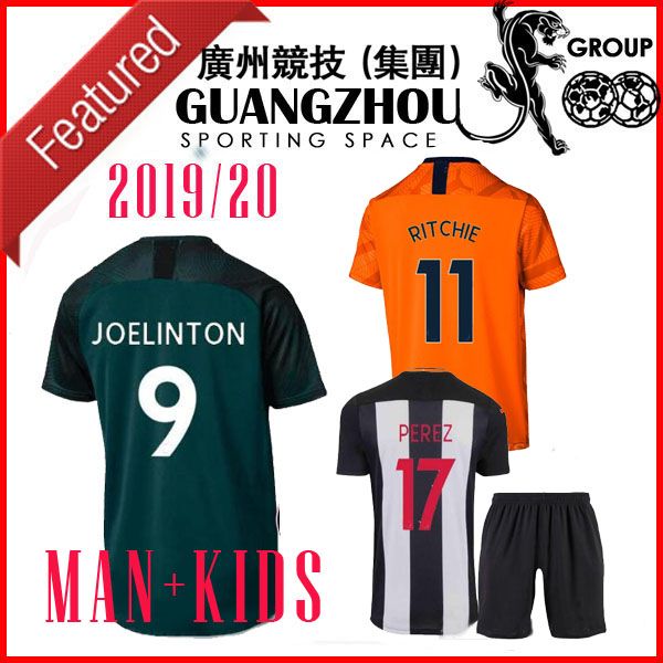 

19 20 newcastle green kids away man soccer jerseys child united joelinto perez third orrange 2019 rondon shelvey jersey kit shirts ritchie, Black;yellow
