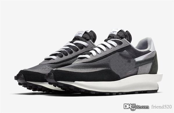 

Authentic acai x ldwaffle black anthracite white gun moke wolf grey bv0073 001 08nike ldv waffle port neaker running hoe with box