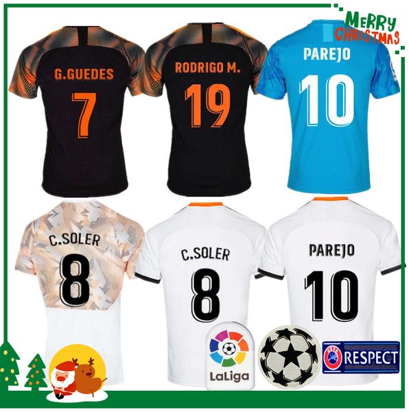 

19 20 valencia zaza occer jer ey away blue man kid kit g guede kondogbia parejo 2019 2020 jer ey football hirt