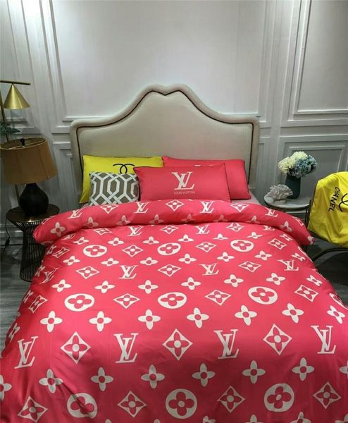 Red Wedding Room Decorate Bedding Sets Optional Fashion Letter