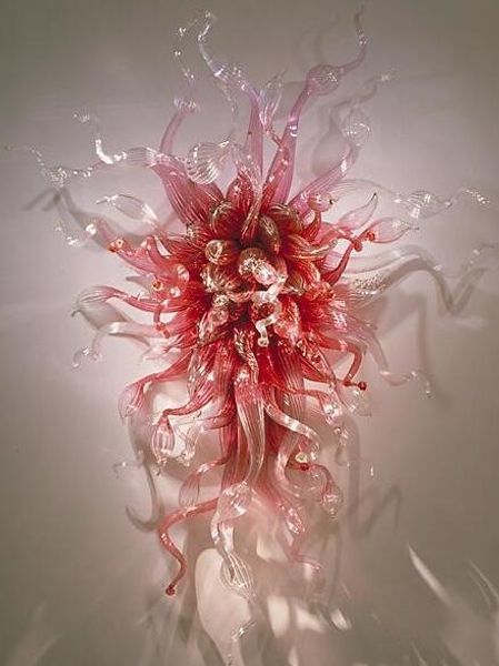 

pink shade clear color handicraft blown glass wall mounted fixture led art wall sconces and wall lamps